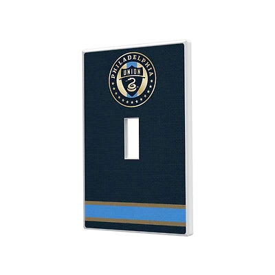 Philadelphia Union Stripe Design Single Toggle Lightswitch Plate
