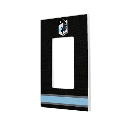 Minnesota United FC Stripe Design Single Rocker Lightswitch Plate