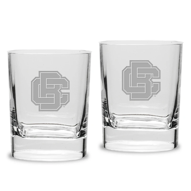 Bethune-Cookman Wildcats 2-Piece 11.75oz. Luigi Bormioli Square Double Old Fashion Glasses Set