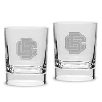 Bethune-Cookman Wildcats 2-Piece 11.75oz. Luigi Bormioli Square Double Old Fashion Glasses Set
