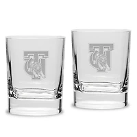 Tuskegee Golden Tigers 2-Piece 11.75oz. Luigi Bormioli Square Double Old Fashion Glasses Set