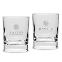 XULA Gold 2-Piece 11.75oz. Luigi Bormioli Square Double Old Fashion Glasses Set