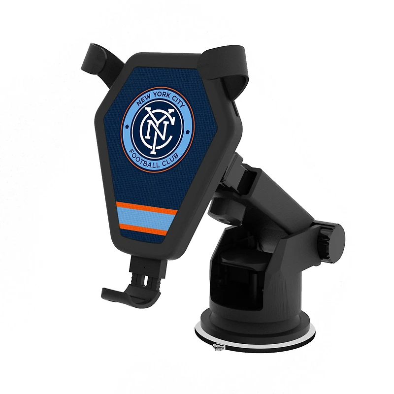New York City FC Stripe Design Wireless Car Charger