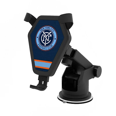 New York City FC Stripe Design Wireless Car Charger