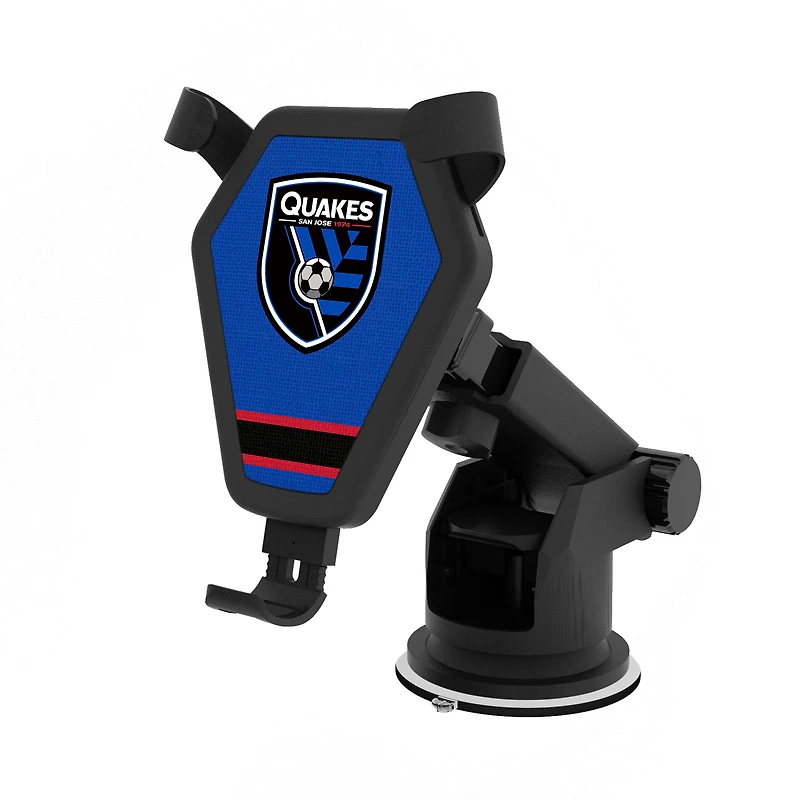 San Jose Earthquakes Stripe Design Wireless Car Charger