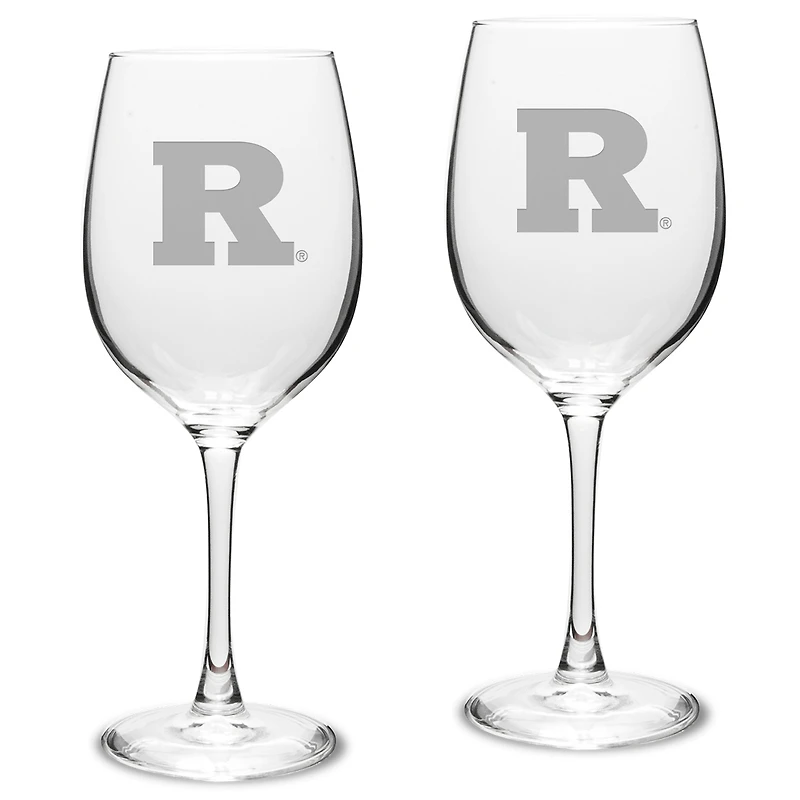 Rutgers Scarlet Knights 2-Piece 16oz. Traditional White Wine Glass Set