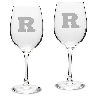 Rutgers Scarlet Knights 2-Piece 16oz. Traditional White Wine Glass Set