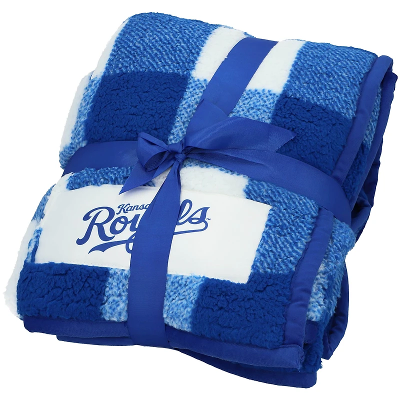 Kansas City Royals 50'' x 60'' Buffalo Check Frosty Fleece Blanket