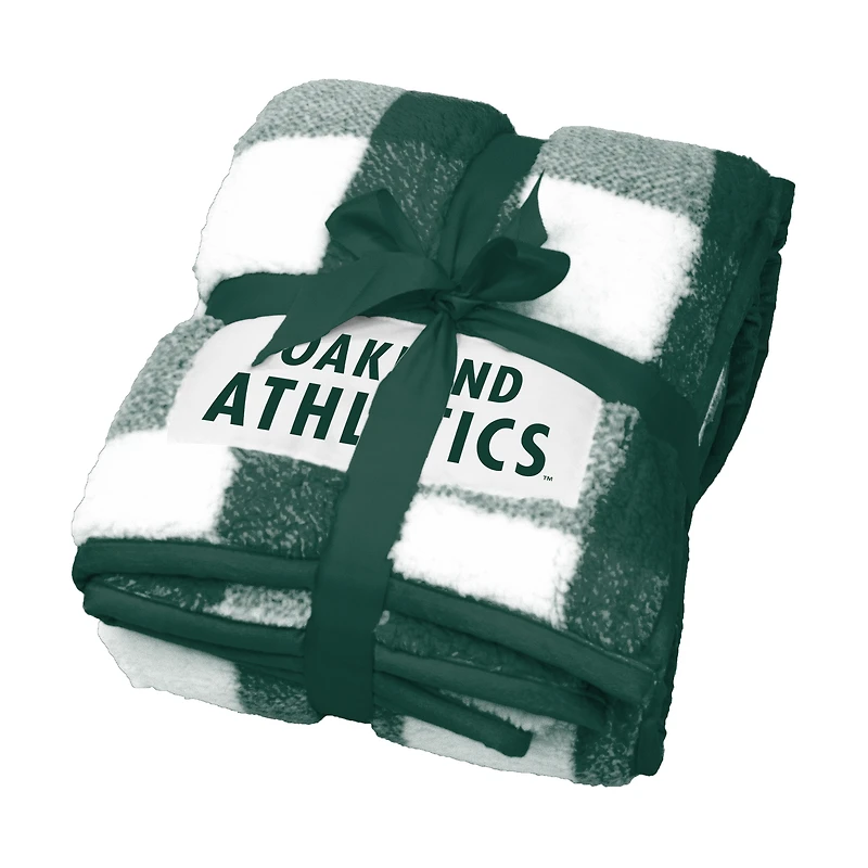 Athletics 50'' x 60'' Buffalo Check Frosty Fleece Blanket
