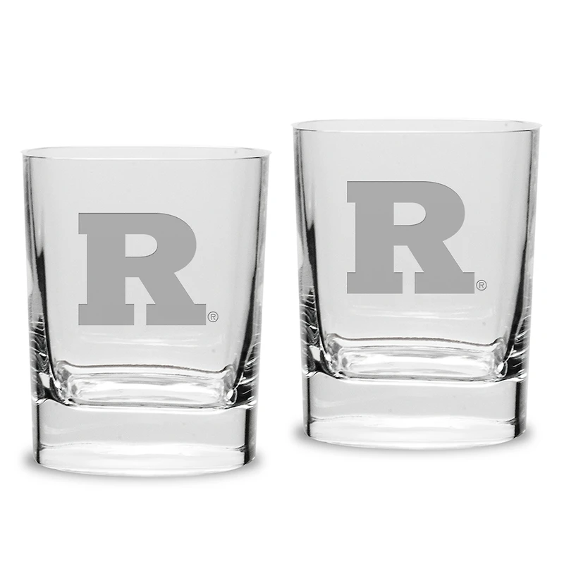 Rutgers Scarlet Knights 2-Piece 11.75oz. Square Double Old-Fashioned Glass Set