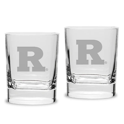 Rutgers Scarlet Knights 2-Piece 11.75oz. Square Double Old-Fashioned Glass Set