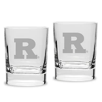Rutgers Scarlet Knights 2-Piece 11.75oz. Square Double Old-Fashioned Glass Set