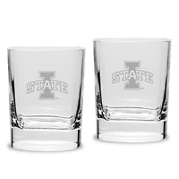 Iowa State Cyclones 2-Piece 11.75oz. Square Double Old-Fashioned Glass Set