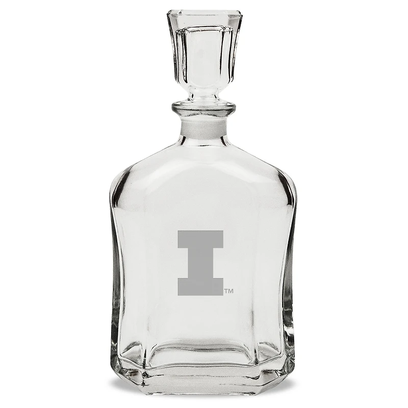Illinois Fighting Illini 23.75oz. Crystal Decanter