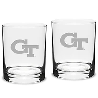 Georgia Tech Yellow Jackets 2-Piece 14oz. Classic Double Old-Fashioned Glass Set