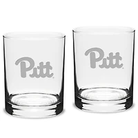 Pitt Panthers 2-Piece 14oz. Classic Double Old-Fashioned Glass Set