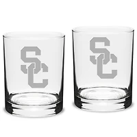 USC Trojans 2-Piece 14oz. Classic Double Old-Fashioned Glass Set