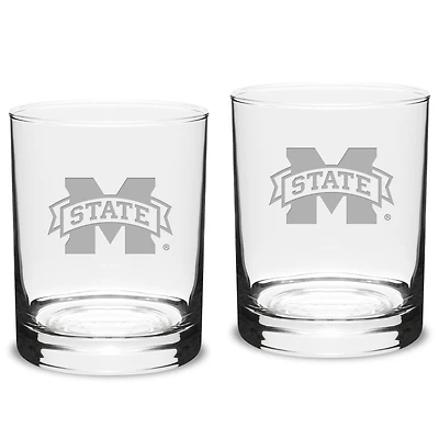 Mississippi State Bulldogs 2-Piece 14oz. Classic Double Old-Fashioned Glass Set