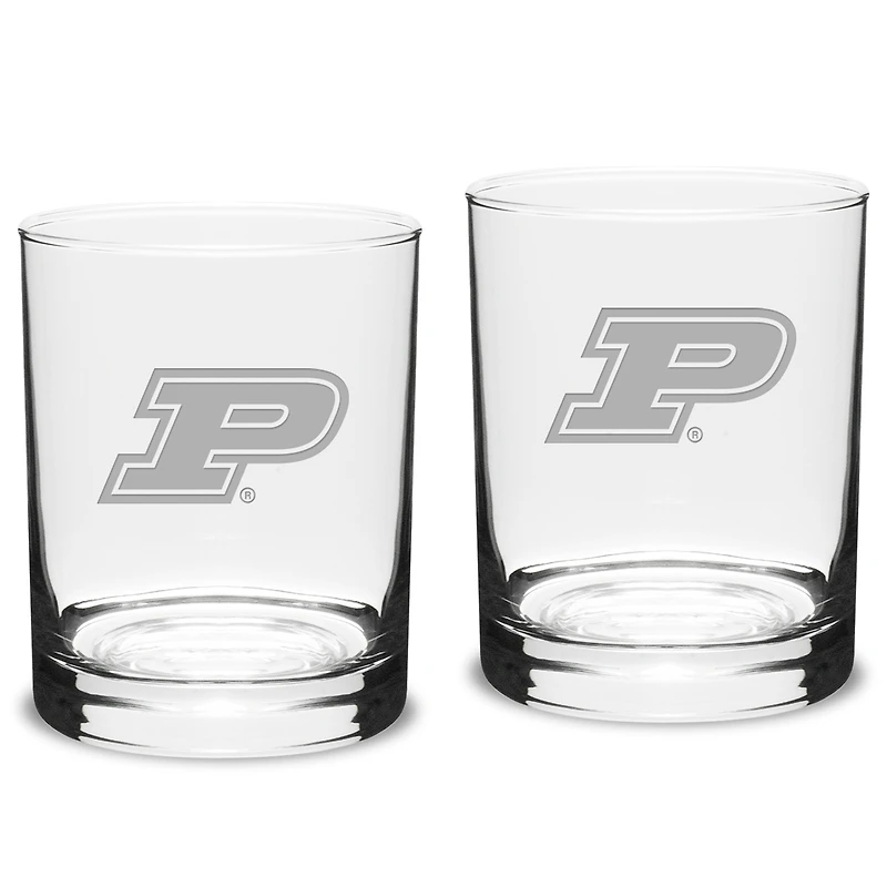 Purdue Boilermakers 2-Piece 14oz. Classic Double Old-Fashioned Glass Set