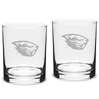 Oregon State Beavers 2-Piece 14oz. Classic Double Old-Fashioned Glass Set