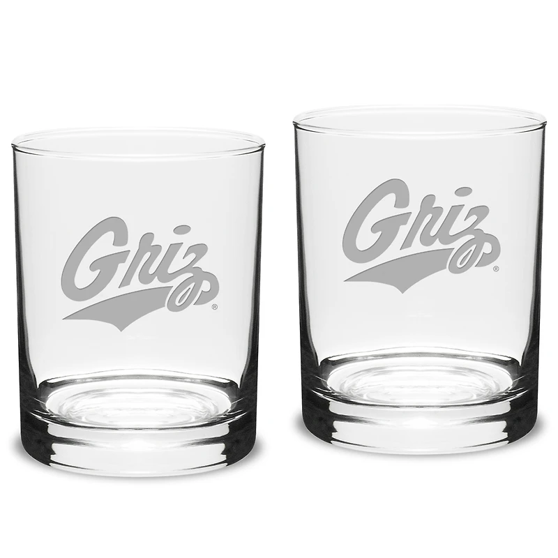 Montana Grizzlies 2-Piece 14oz. Classic Double Old-Fashioned Glass Set