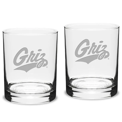 Montana Grizzlies 2-Piece 14oz. Classic Double Old-Fashioned Glass Set