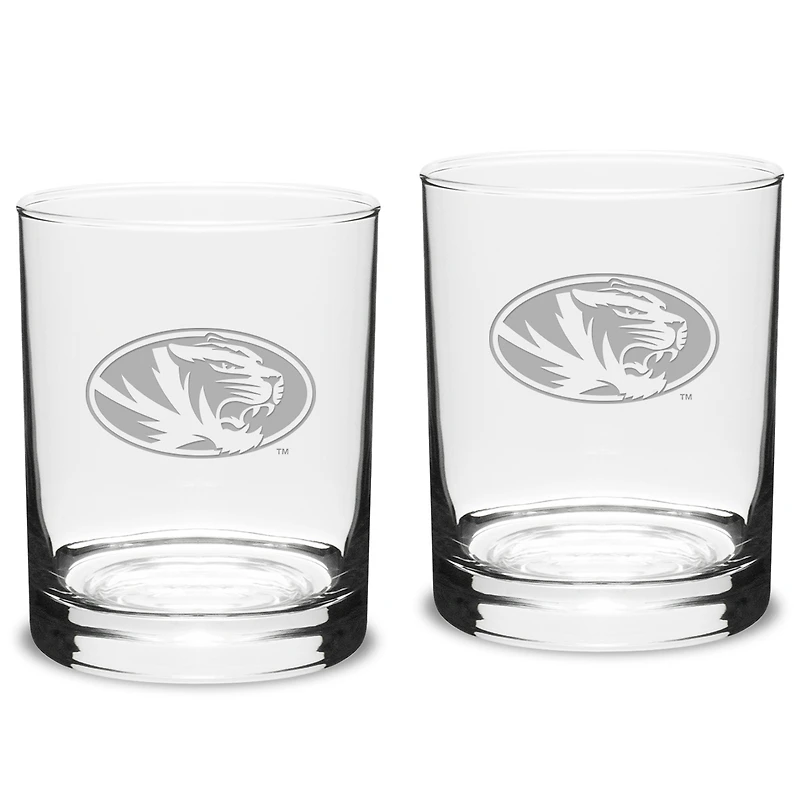 Missouri Tigers 2-Piece 14oz. Classic Double Old-Fashioned Glass Set