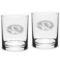 Missouri Tigers 2-Piece 14oz. Classic Double Old-Fashioned Glass Set