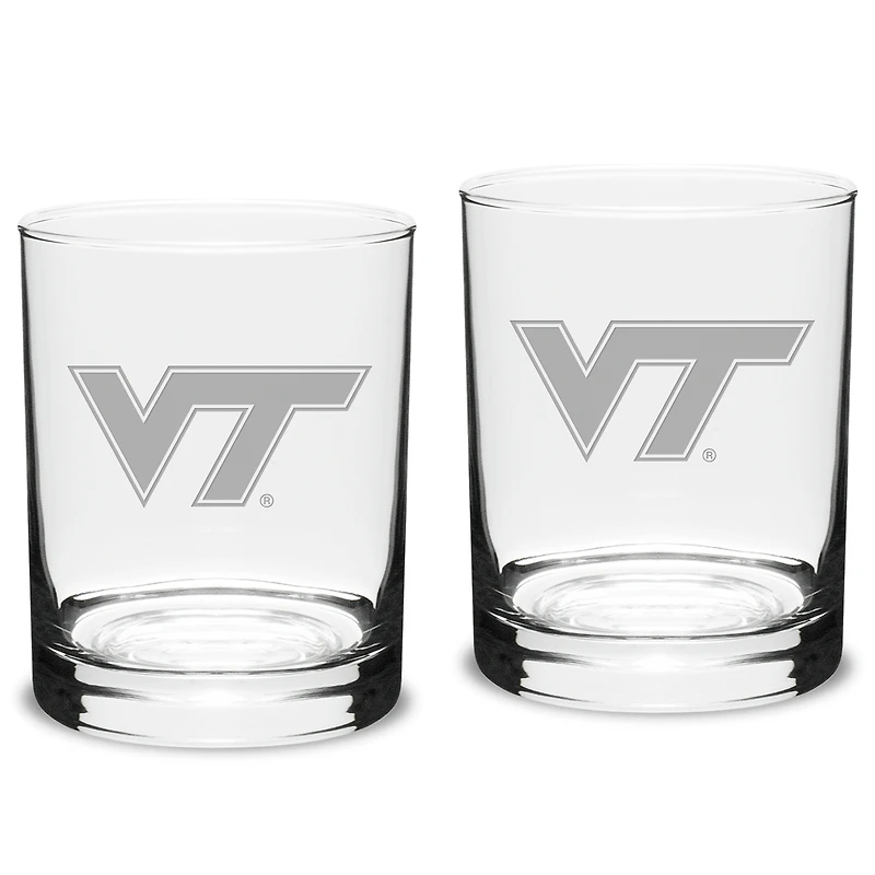 Virginia Tech Hokies 2-Piece 14oz. Classic Double Old-Fashioned Glass Set