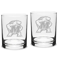 Maryland Terrapins 2-Piece 14oz. Classic Double Old-Fashioned Glass Set