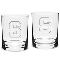 Syracuse Orange 2-Piece 14oz. Classic Double Old-Fashioned Glass Set