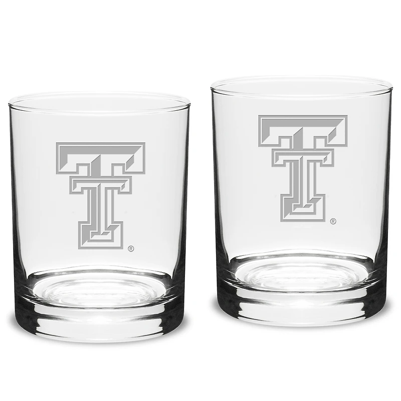 Texas Tech Red Raiders 2-Piece 14oz. Classic Double Old-Fashioned Glass Set