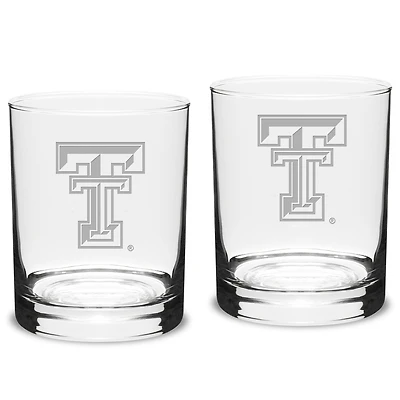 Texas Tech Red Raiders 2-Piece 14oz. Classic Double Old-Fashioned Glass Set