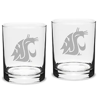 Washington State Cougars 2-Piece 14oz. Classic Double Old-Fashioned Glass Set