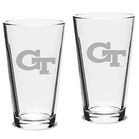 Georgia Tech Yellow Jackets 2-Piece 16oz. Classic Pub Glass Set