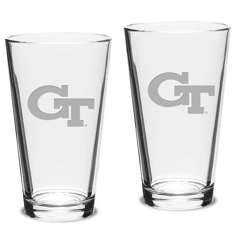 Georgia Tech Yellow Jackets 2-Piece 16oz. Classic Pub Glass Set