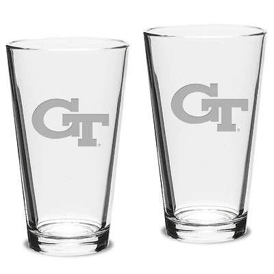 Georgia Tech Yellow Jackets 2-Piece 16oz. Classic Pub Glass Set