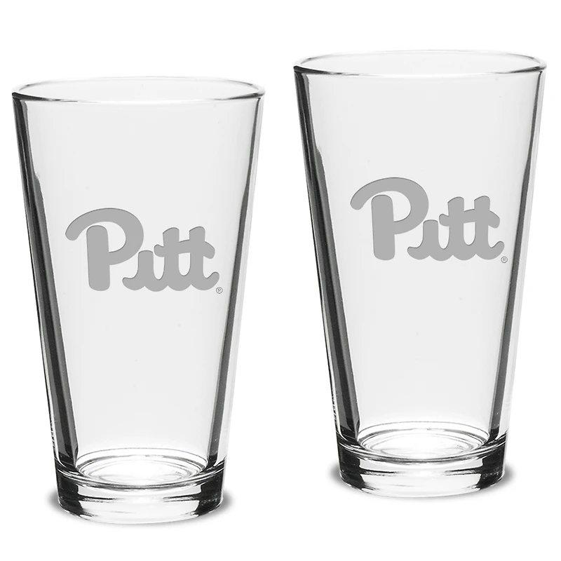 Pitt Panthers 2-Piece 16oz. Classic Pub Glass Set