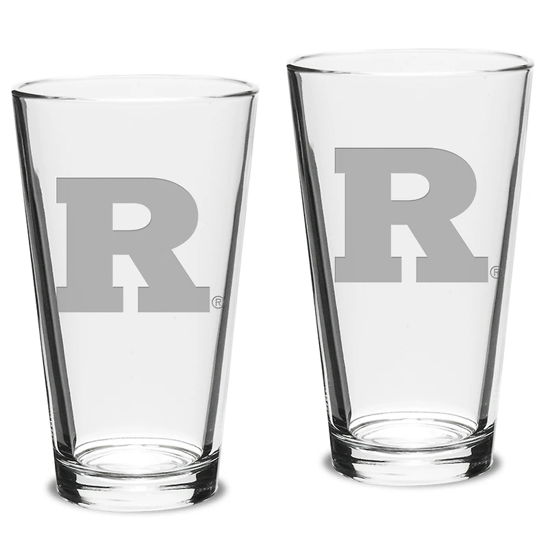Rutgers Scarlet Knights 2-Piece 16oz. Classic Pub Glass Set