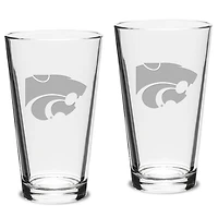 Kansas State Wildcats 2-Piece 16oz. Classic Pub Glass Set