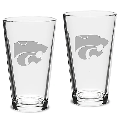Kansas State Wildcats 2-Piece 16oz. Classic Pub Glass Set