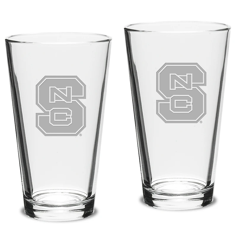 NC State Wolfpack 2-Piece 16oz. Classic Pub Glass Set