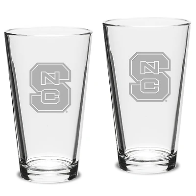 NC State Wolfpack 2-Piece 16oz. Classic Pub Glass Set