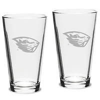 Oregon State Beavers 2-Piece 16oz. Classic Pub Glass Set