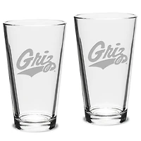 Montana Grizzlies 2-Piece 16oz. Classic Pub Glass Set