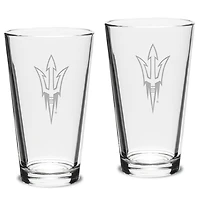 Arizona State Sun Devils 2-Piece 16oz. Classic Pub Glass Set