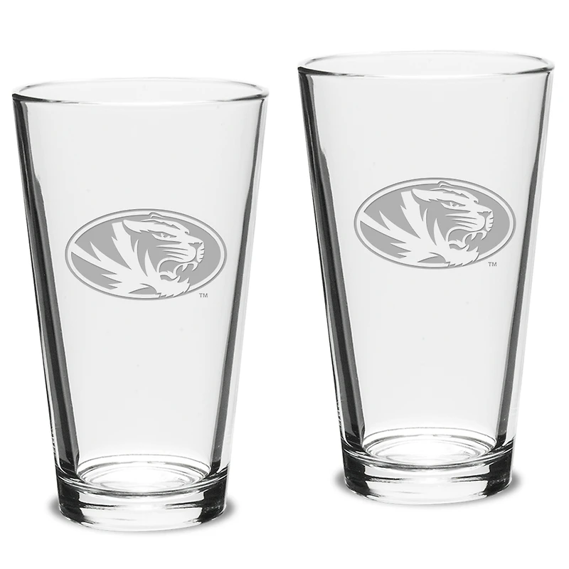 Missouri Tigers 2-Piece 16oz. Classic Pub Glass Set