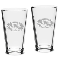 Missouri Tigers 2-Piece 16oz. Classic Pub Glass Set