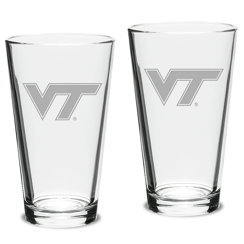 Virginia Tech Hokies 2-Piece 16oz. Classic Pub Glass Set