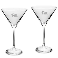 Pitt Panthers Two-Piece Traditional 10oz. Martini Glass Set
